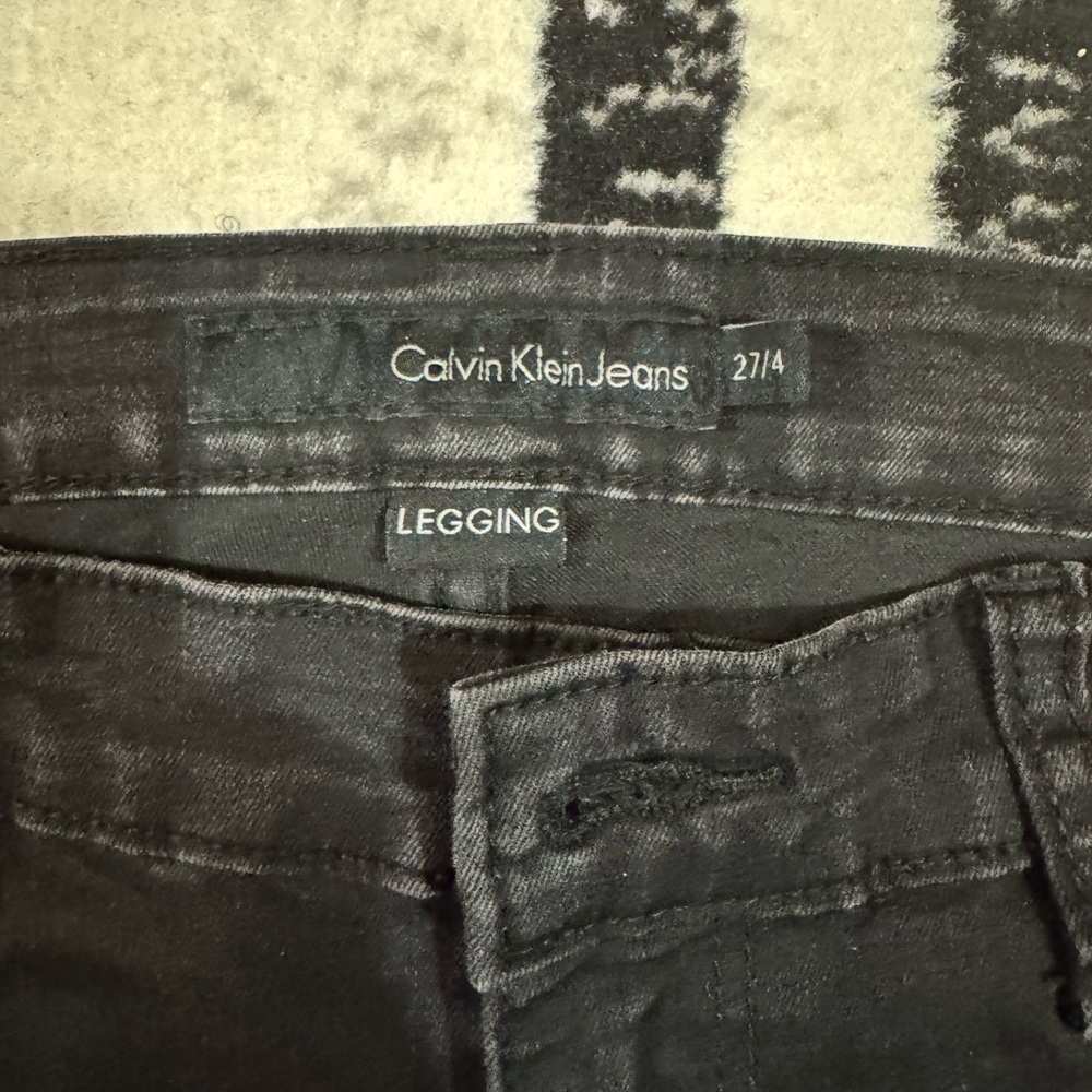 Calvin Klein Charcoal Jean Leggings - Picture 3 of 5